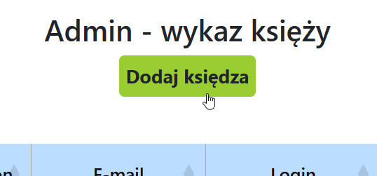 Przycisk Dodaj księdza